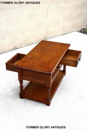 Image 23 of OLD CHARM LIGHT OAK TWO DRAWER OCCASIONAL COFFEE TABLE STAND