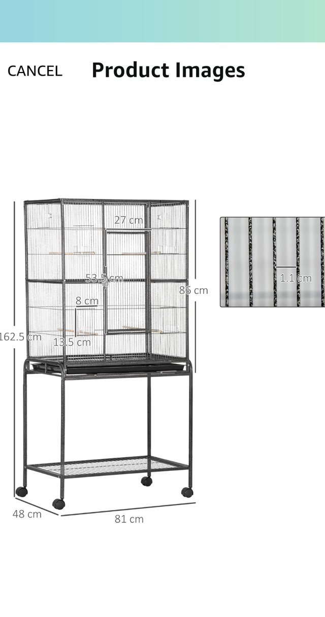 Preview of the first image of Large parrot bird cage for sale.