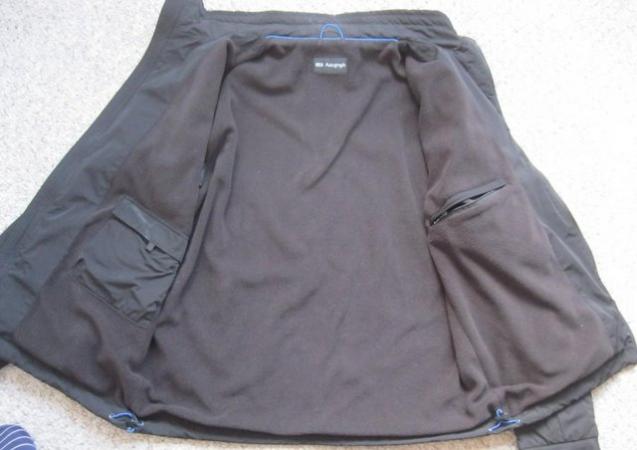 Image 3 of Black Jacket by Marks & Spencer, Fleece lined, size M