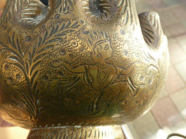 Preview of the first image of Old brass pot/container for sale.