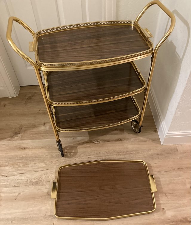 Preview of the first image of Vintage retro hostess drinks/cocktailtrolley.