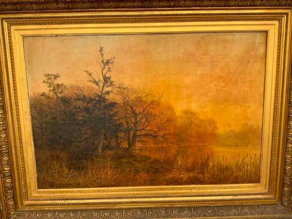 Image 10 of Oil on Canvas framed Victorian