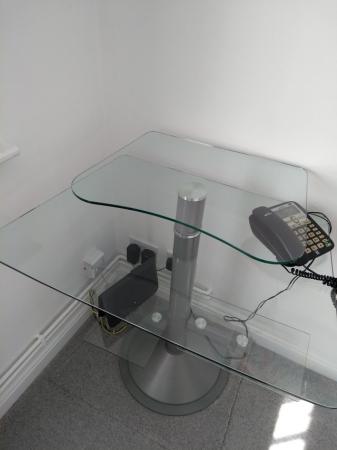 Image 1 of Glass Computer Desk Good Condition
