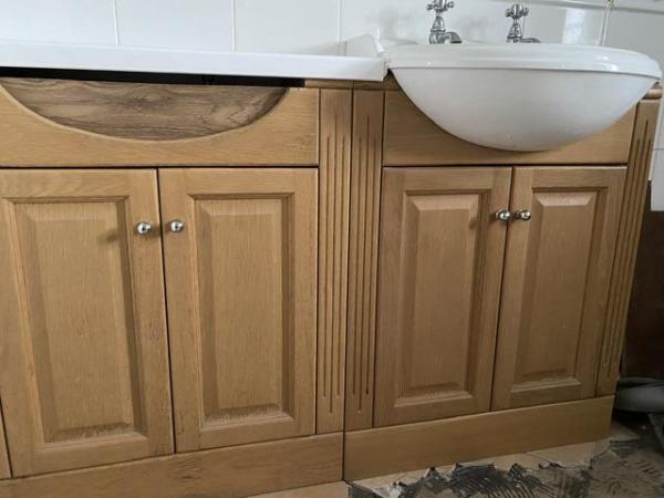 Image 1 of Bathroom cabinets with basin & Toilet
