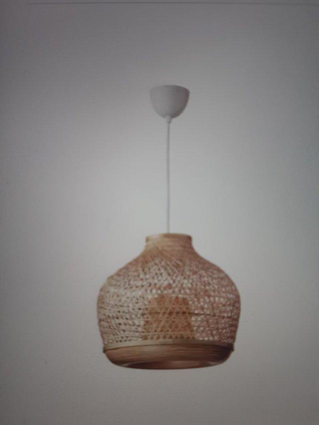 Preview of the first image of IKEA lampshade. Nearly new. Bamboo pendant lamp.