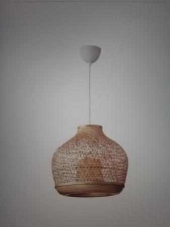 Image 1 of IKEA lampshade. Nearly new. Bamboo pendant lamp