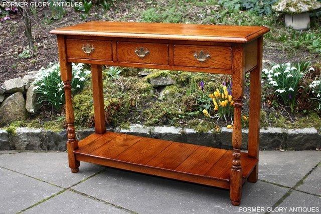 Image 99 of SOLID OAK HALL LAMP PHONE TABLE SIDEBOARD DRESSER BASE STAND