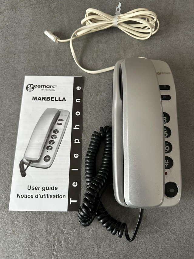 Preview of the first image of Geemarc Silver Corded Telephone.