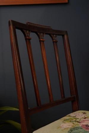 Image 12 of Victorian Mahogany Occasional Chair Original Tapestry