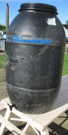 Image 1 of 220 litre Black HDPE Water Butt with Tap.