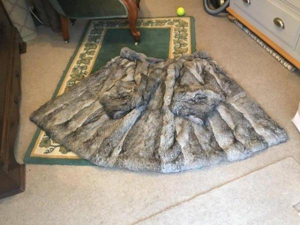 Image 3 of Ladies 3/4 Coney (rabbit). Coat. Size 12- 14.  PENDING SOLD