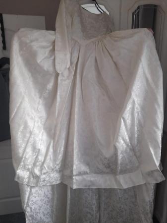 Image 6 of Vintage Handmade wedding dress with train & petticoat 1960