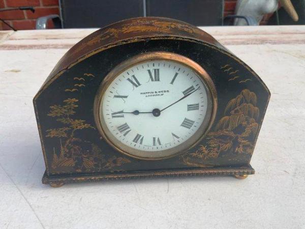 Image 1 of Chinoiserie mantel clock by Mappin & Webb of London