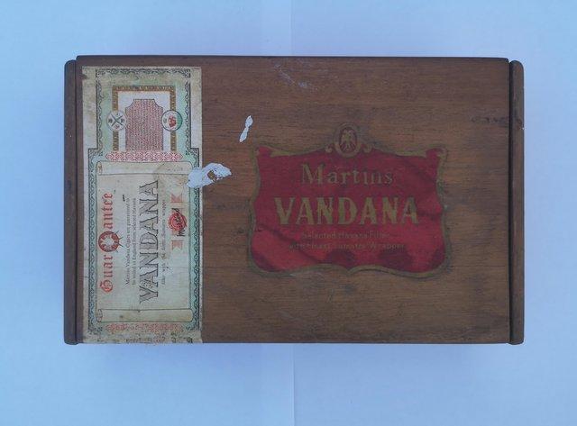 Preview of the first image of Vintage Martins Vandana wooden box.