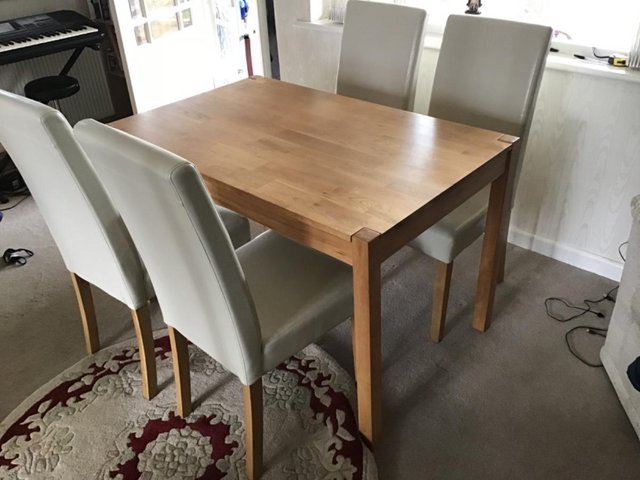 Preview of the first image of Oak dining table and chairs.