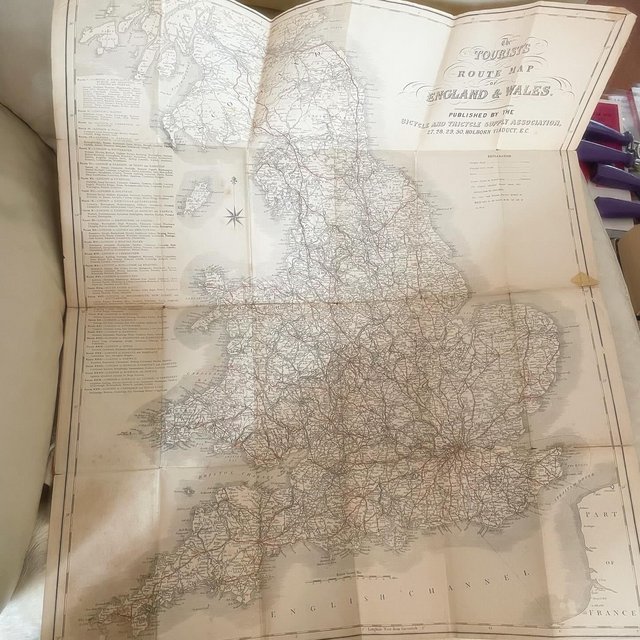 Preview of the first image of The Club Cycles 1886 Tourist Route Foldable England & Wales.