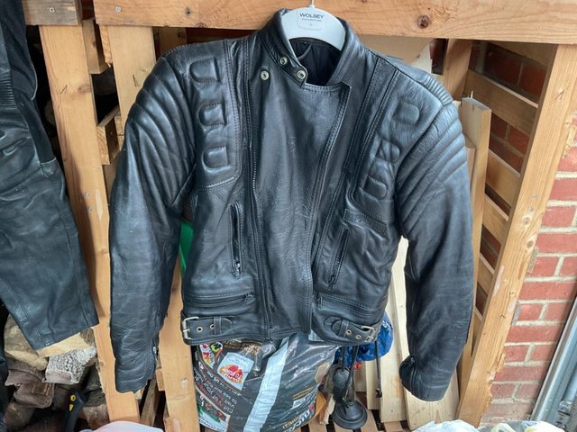 Preview of the first image of Vintage leather motorbike jacket.