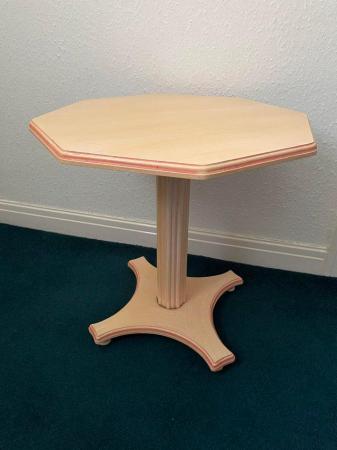 Image 2 of Octagonal Pedestal Coffee Table.
