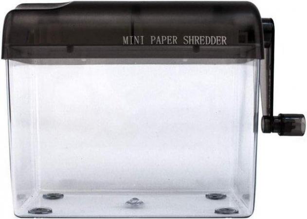 Image 3 of Manual Shredder - A6 Straight Cut Smash Portable Mini Paper