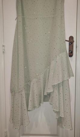 Image 13 of BNWT Women's Wallis Green Sparkle Lined Sleeveless Dress UK