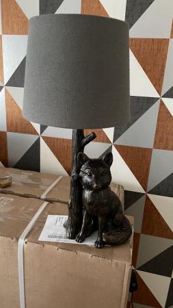 Image 2 of Bronze and grey shade Fox Lamp - Excellent condition