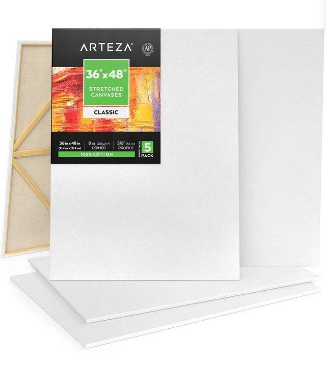 Preview of the first image of Arteza Stretched Blank Canvas 48" X 36" (Single).