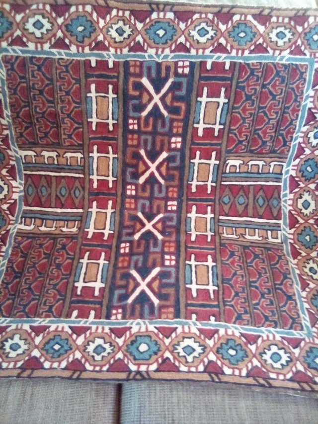 Preview of the first image of NEPALESE RUG,CAN BE USED AS RUG OR WALL HANGING OR THROW.
