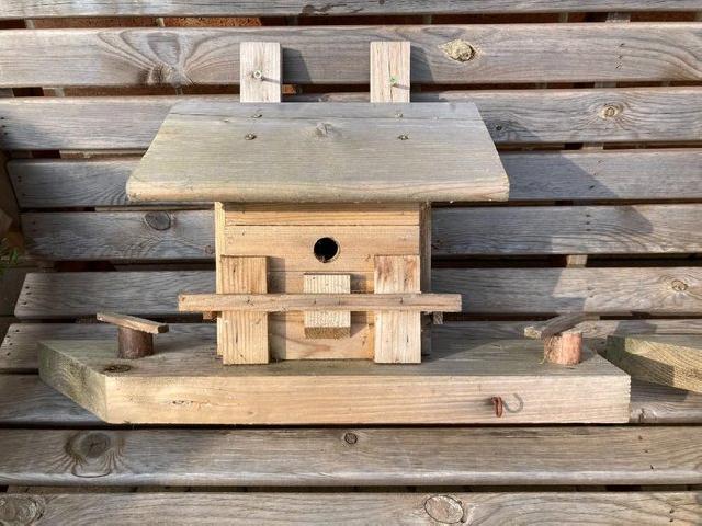 Preview of the first image of TWO MATCHING ROBUST BIRD HOTEL.