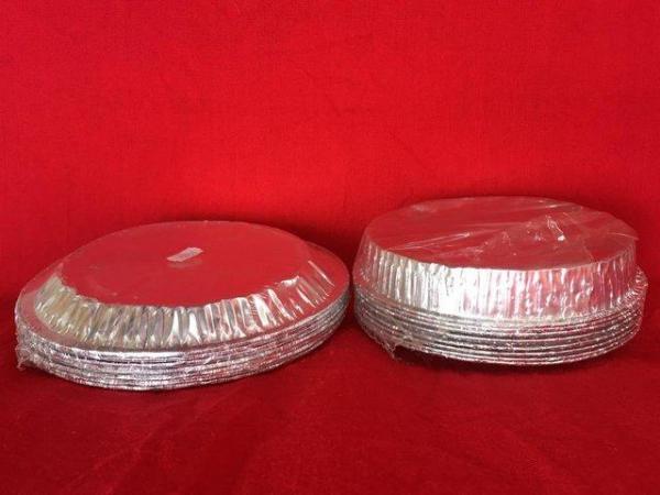 Image 2 of Unused foil freezer plates (10) & flan cases (8) quiches etc