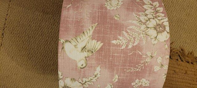 Preview of the first image of Pink bird lampshade pendent or table lamp.