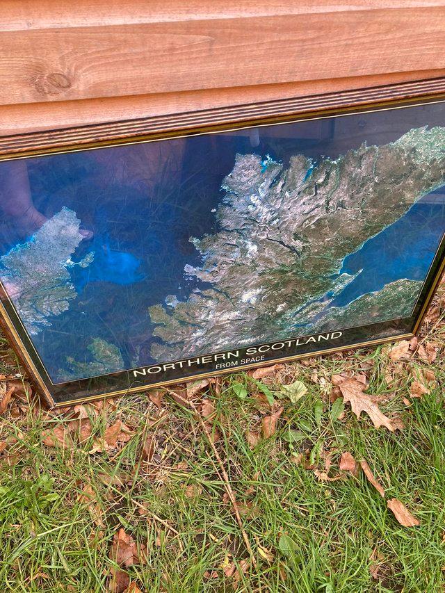 Preview of the first image of For Sale - framed satellite image far north of Scotland..