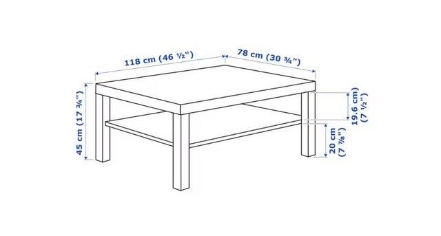 Image 2 of IKEA LACK Coffee table, oak effect 118x78 cm
