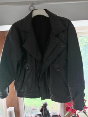 Image 2 of Men's leather flying style jacket size 44