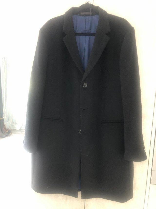 Preview of the first image of Men’s M & S woollen overcoat 2xl.