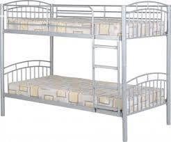 Image 1 of VENTURA SILVER METAL BUNK (WITH ECONOMY MATTRESSES)