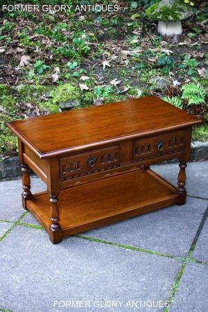 Image 52 of OLD CHARM LIGHT OAK TWO DRAWER COFFEE TABLE TV MEDIA STAND