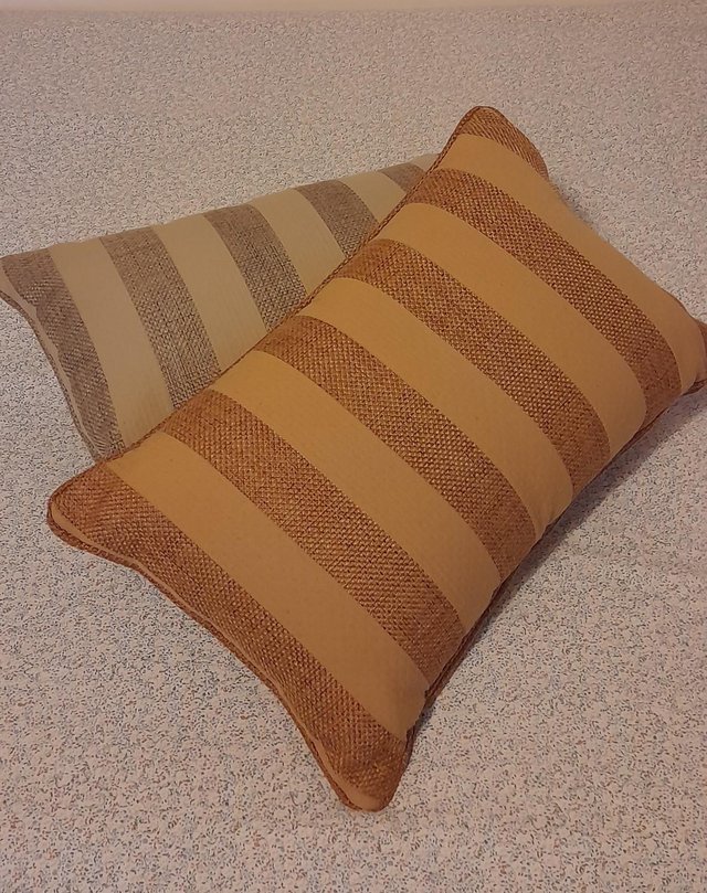 Preview of the first image of Two striped Cushions to compliment each other.