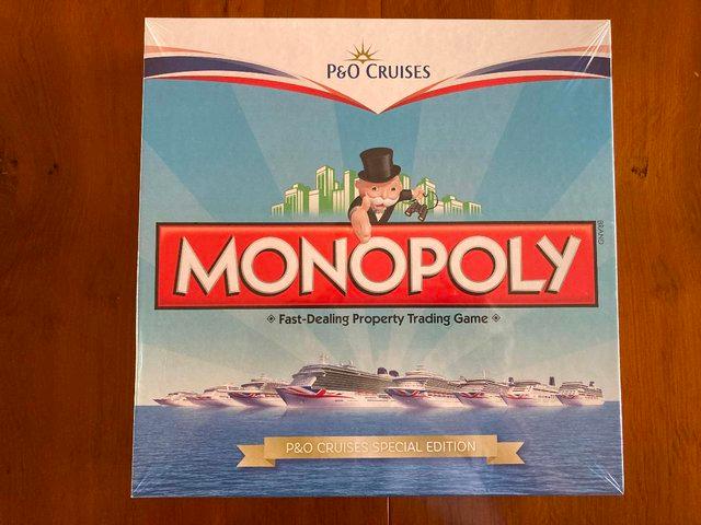 Preview of the first image of Monopoly P&O Cruises special edition.