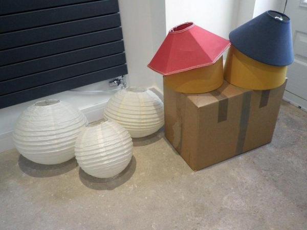 Image 1 of LAMP SHADES (SELECTION, X7, GOOD CONDITION)