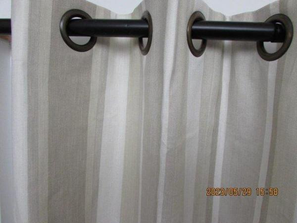 Image 3 of fully lined Linen Curtains neutral colour