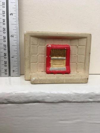 Image 1 of Plaster dolls house fire place, small-scale