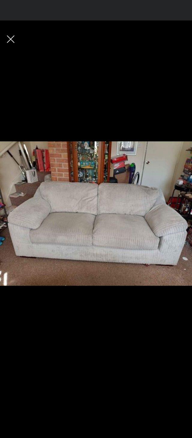 Preview of the first image of Large 2 seater sofa, grey...............