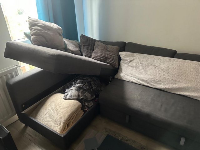 Preview of the first image of Corner Sofa Bed with storage.
