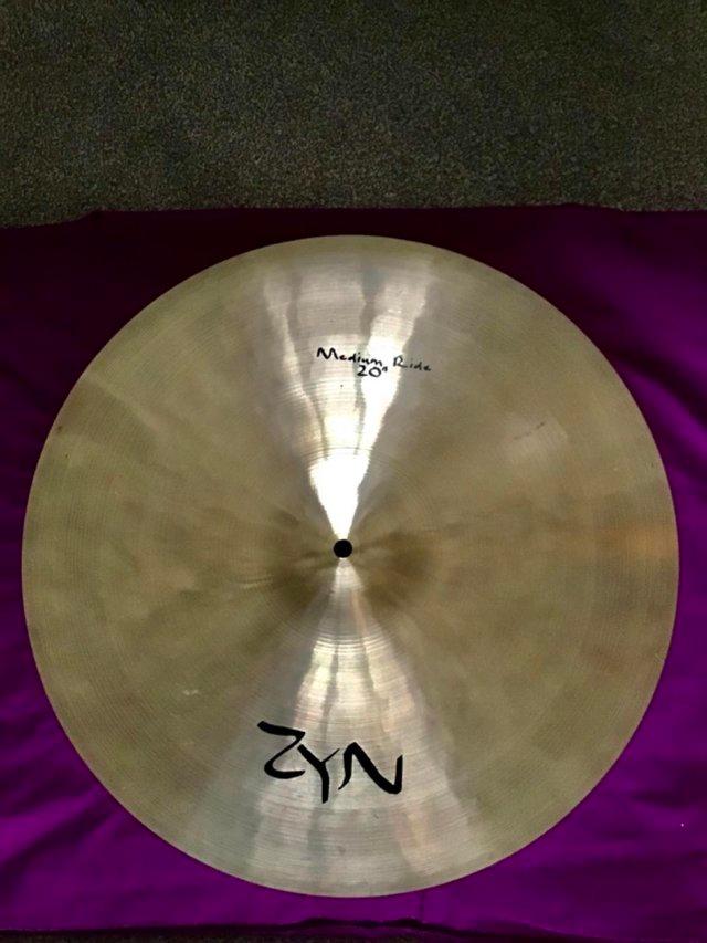 Preview of the first image of Set of Zyn drum cymbal’s with a hi-hat tambourine.