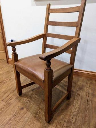 Image 1 of dining chairs set of 6 oak chairs
