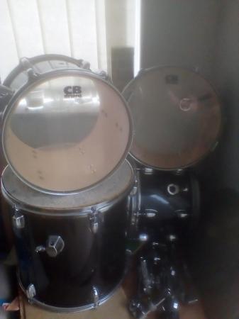 Image 2 of CB Black Five Piece Drum Kit