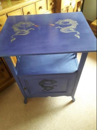 Image 2 of Oriental Dragon  side table cupboard. Chinese year of the dr