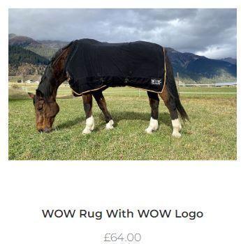 Preview of the first image of Premier Equine Fleece rug with WOW logo.