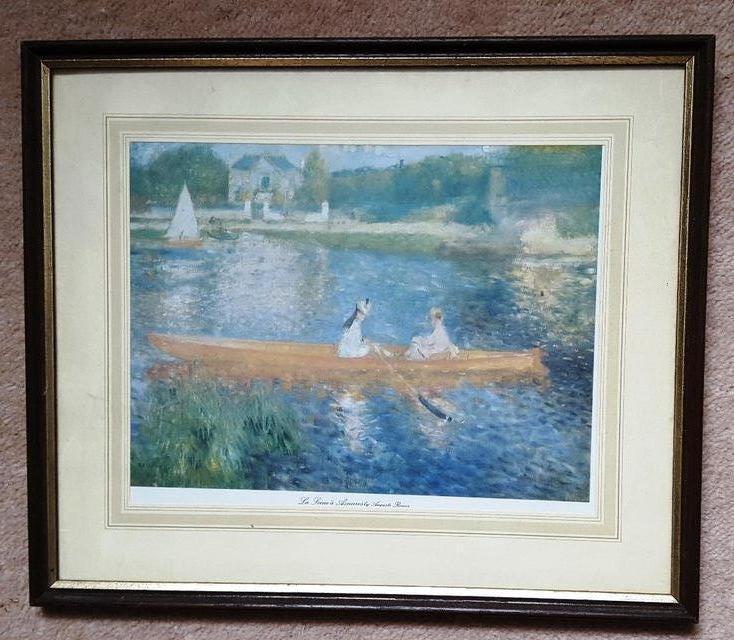 Preview of the first image of Framed Renoir and Monet prints.