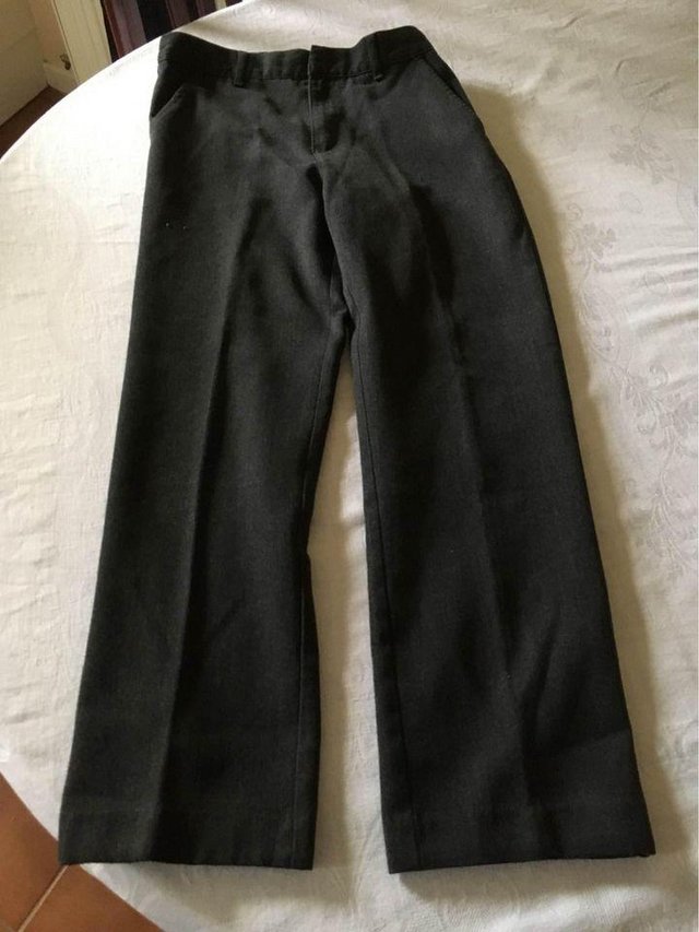 Preview of the first image of Boys Grey School Trousers.